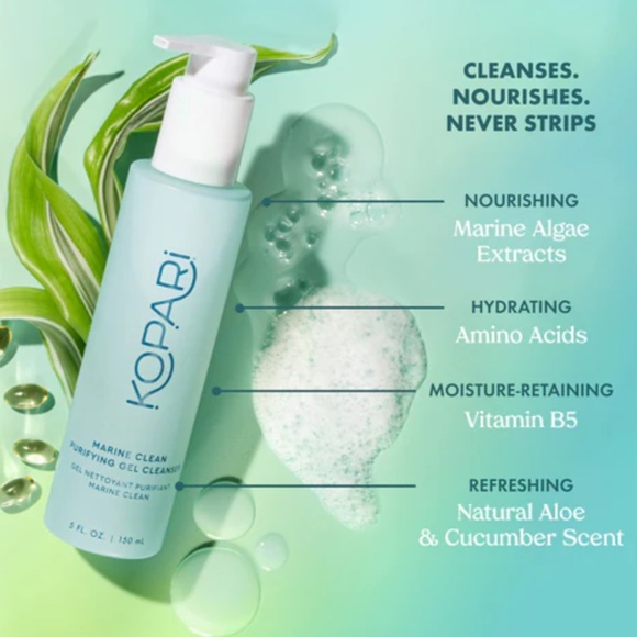 NWOB Kopari Marine Clean Purifying Gel Cleanser - Picture 3 of 11
